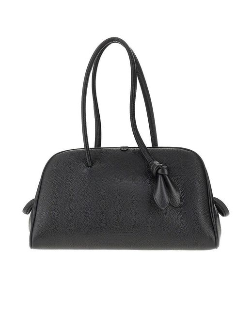 Jacquemus Black Grained Leather 'Turismo' Bag