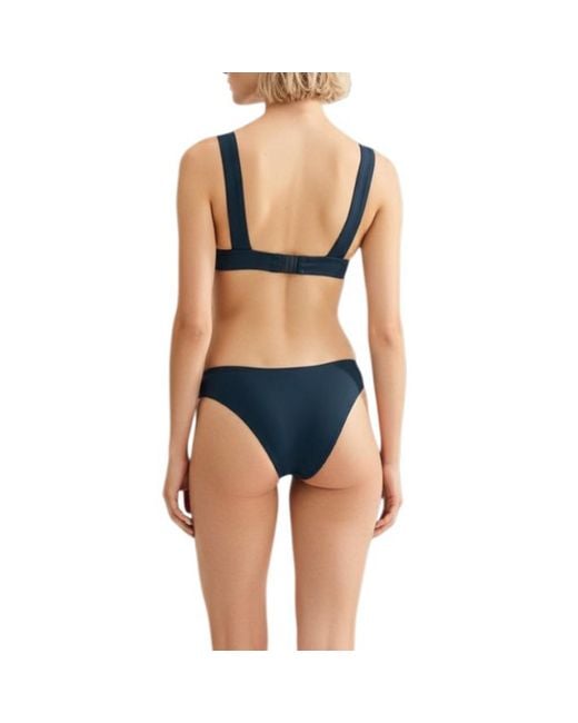 Eres Blue Chrome Triangle Bikini Top