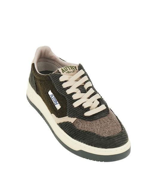 Autry Green Medalist Low Corduroy And Felt Sneakers for men