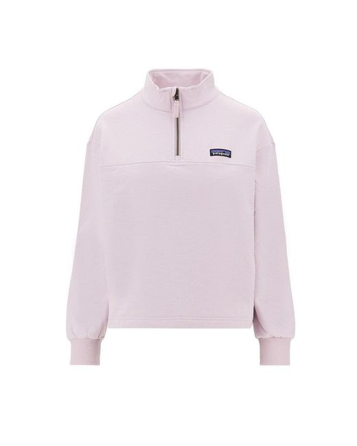 Patagonia Purple 'Ahnya' Half-Zip Sweatshirt