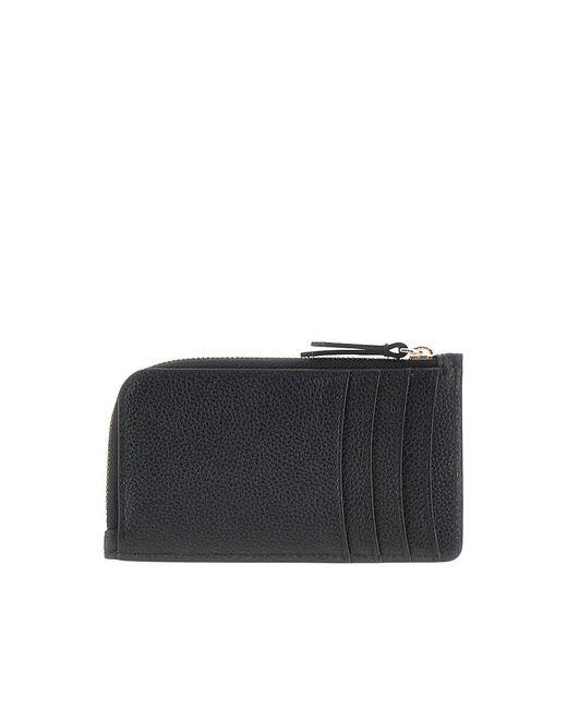 Emporio Armani Black Leather Cardholder Pouch