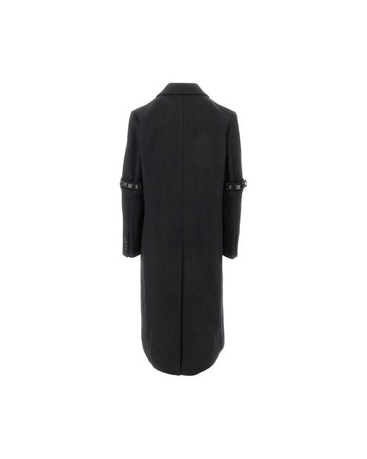 Coperni Black Single-Breasted Coat With Belted Sleeves