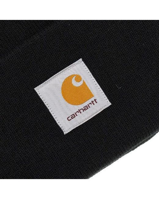 Beanie Con Patch Logo di Carhartt in Black da Uomo