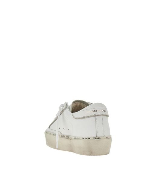 Golden Goose Deluxe Brand White Leather Hi Star Sneakers