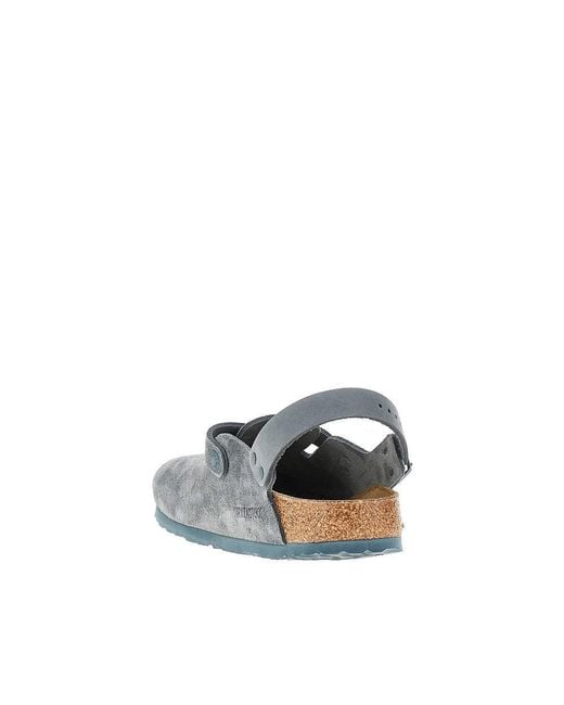 Birkenstock Blue 'Tokio' Suede Leather Sandals for men