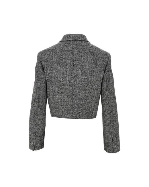 Gucci Gray Wool Grisaille Short Jacket