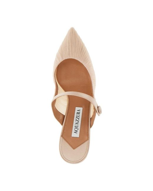 Aquazzura Multicolor 'Voile' Tulle Mules