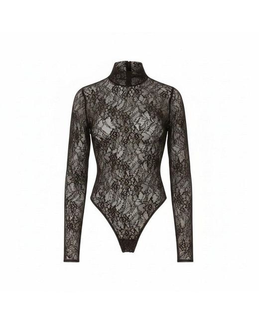 ANDAMANE Black 'Ziggy' Lace Bodysuit