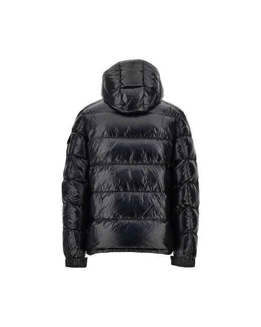 Moncler Black Maya' Hooded Down Jacket for men