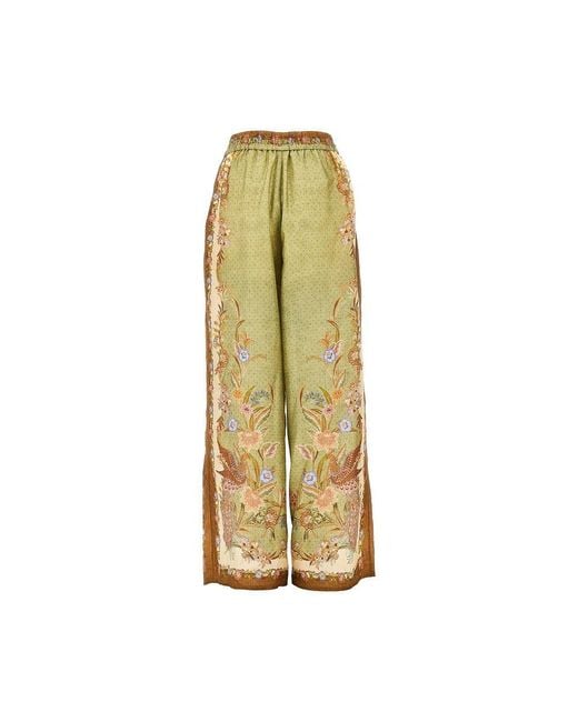 Zimmermann Metallic 'Indra' Silk Pants