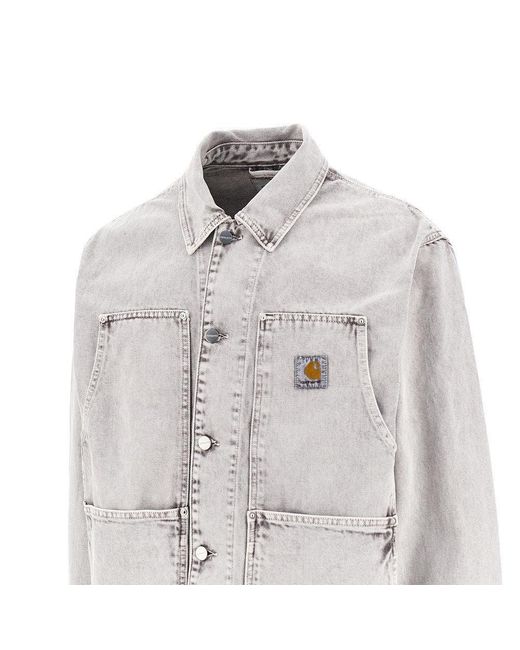 Carhartt Gray Og Double Front Denim Jacket for men