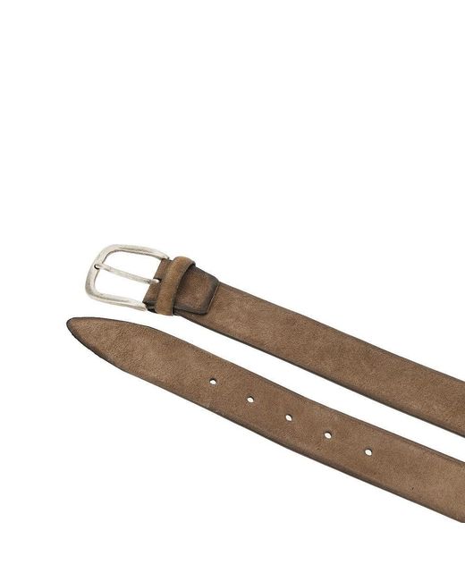 GIANNIFRANCO BELTS Natural Suede Leather Belt for men