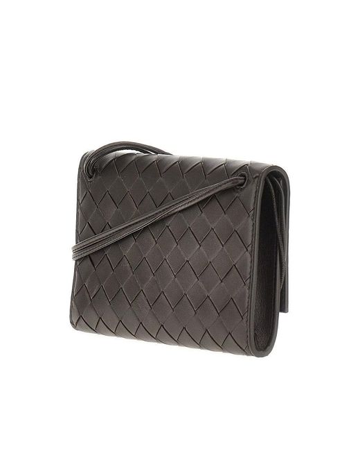 Bottega Veneta Black Intrecciato Nappa Leather 'Andiamo' Pouch