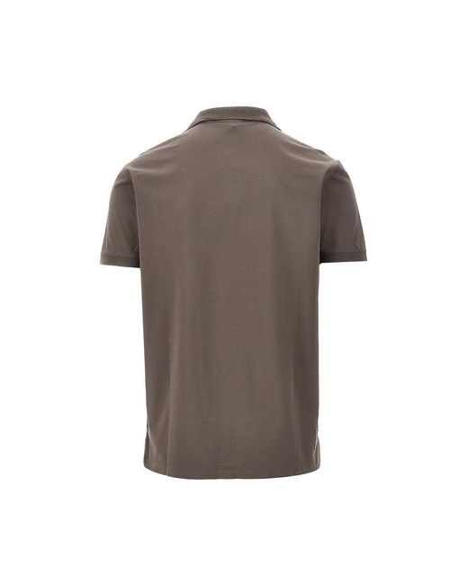 Emporio Armani Brown Travel Essential Piquet Polo Shirt for men