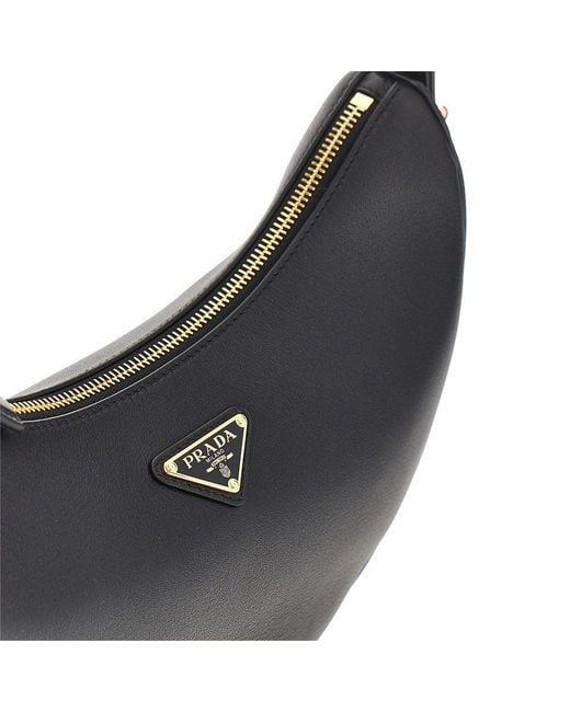 Prada Black Leather Arqué Small' Bag