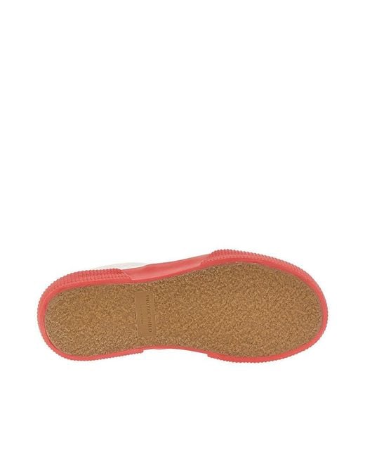 Phoebe Philo Red Cotton Canvas Sneakers