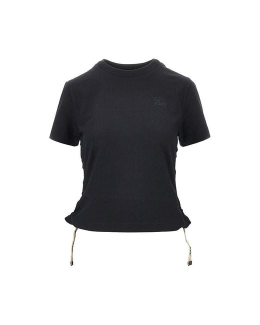 Burberry Black Side Gatherings T-Shirt