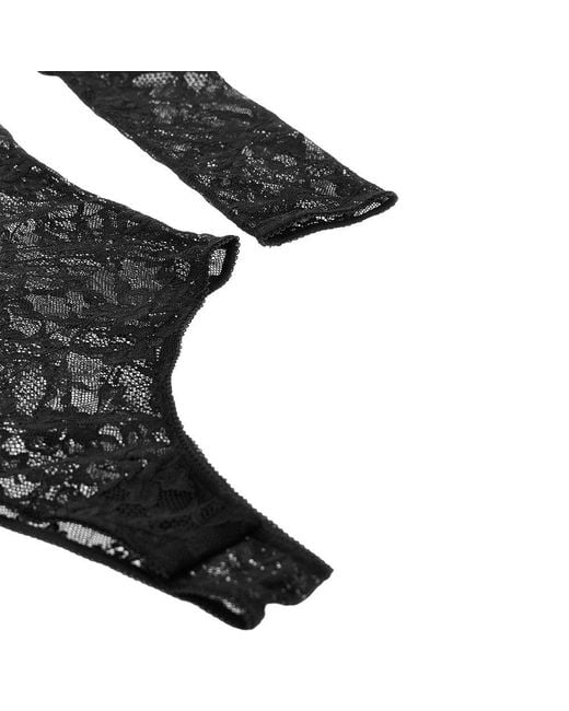 ANDAMANE Black 'Ziggy' Lace Bodysuit