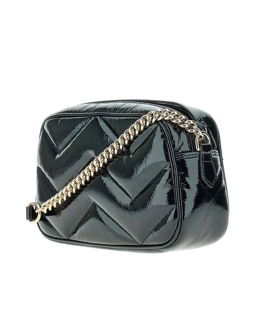 Gucci Black Leather Small 'Gg Marmont' Bag