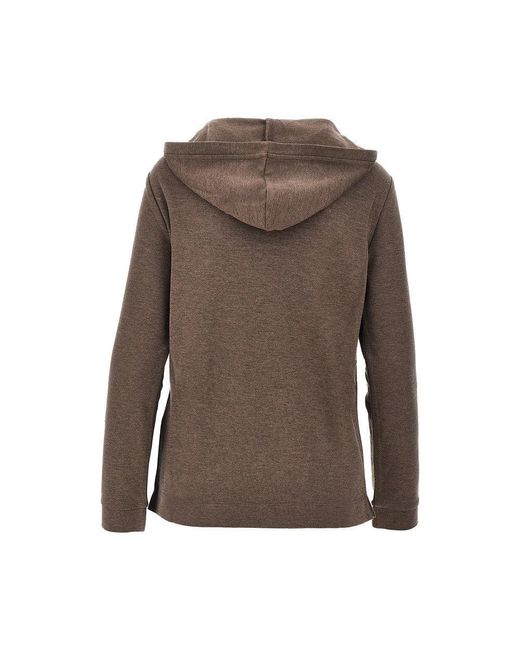 Max Mara Brown Silk-Blend Hoodie