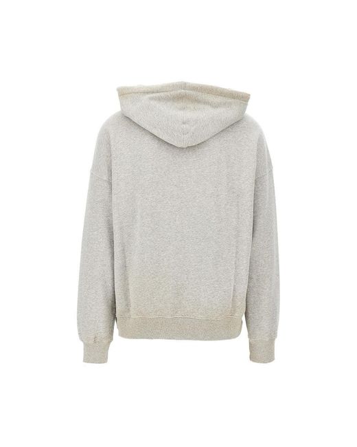 Golden Goose Deluxe Brand Gray Printed Cotton Hoodie for men