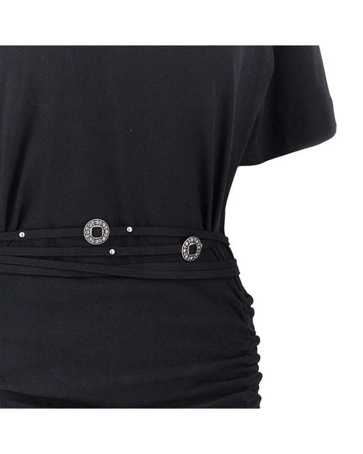 Pinko Black Jersey Mini Dress With Belt
