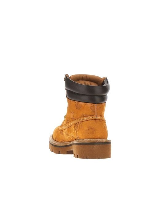 DSquared² Brown 'D2 Monogram' Nubuck Leather Boots for men