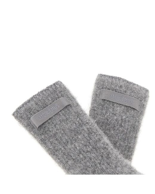 Jacquemus Gray 'Gros Grain' Alpaca Blend Gloves