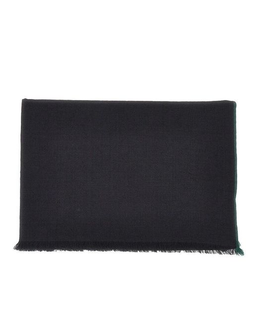 Gucci Blue Jacquard Silk And Wool-Blend Scarf for men
