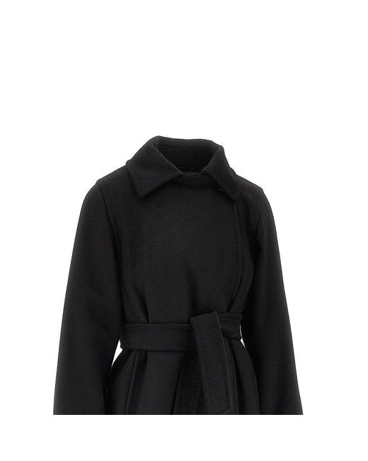Max Mara Black 'Manuela' Camelhair Coat