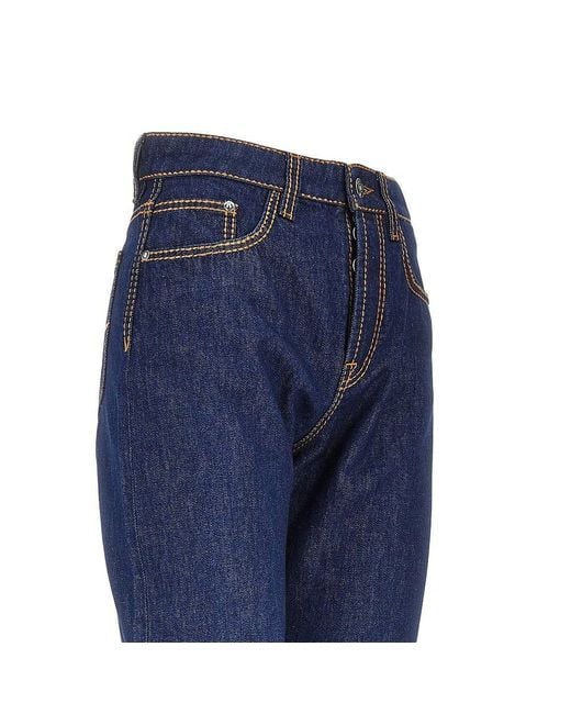 Versace Blue Cotton Denim Jeans With Medusa Detail