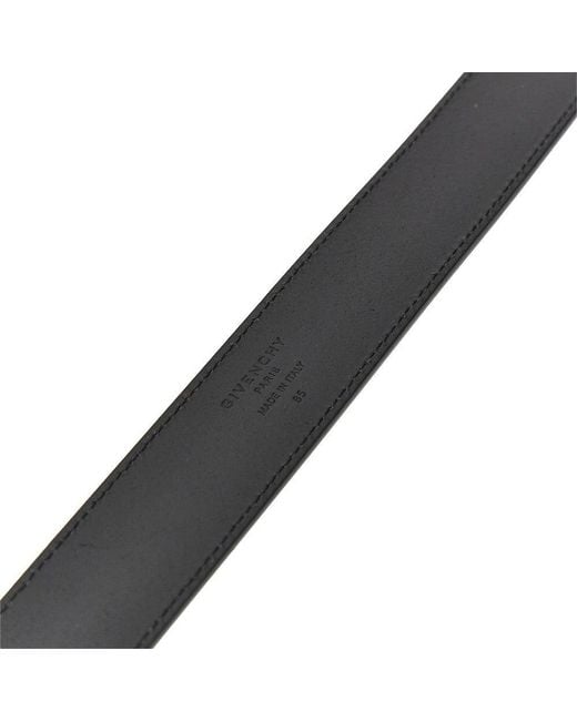 Givenchy Black Leather Classique Belt for men