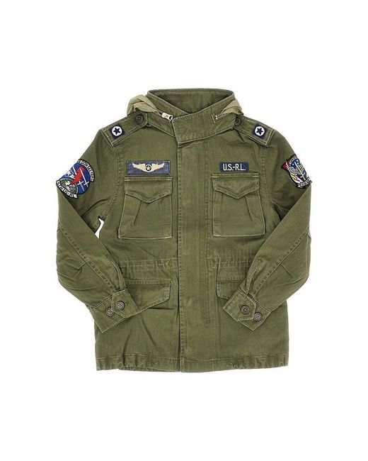 Ralph Lauren Green Cotton Military Jacket Kids
