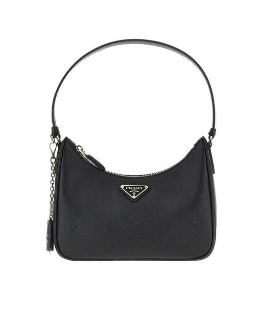 Prada Black Saffiano Leather Re-Edition 2005' Bag