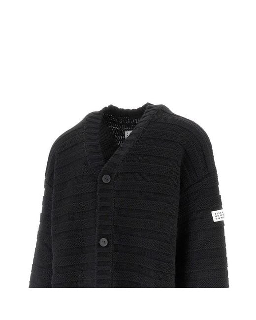 Cardigan di MM6 by Maison Martin Margiela in Black da Uomo