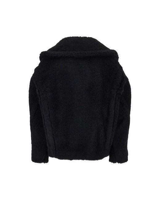 Max Mara Black Wool-Blend Short Coat
