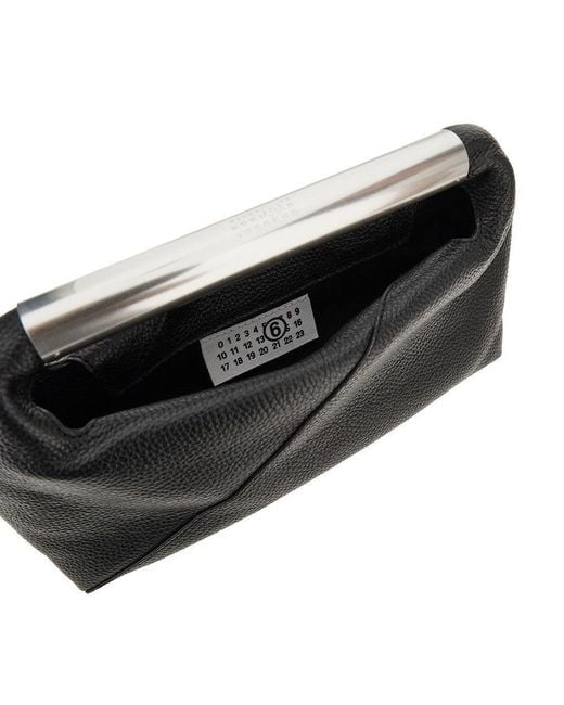 MM6 by Maison Margiela Black Leather Japanese Jewel Handle Bag