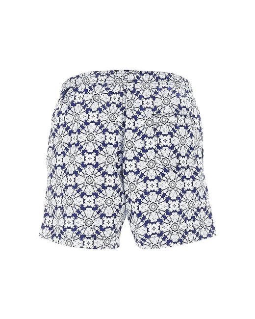 Peninsula Blue 'Casuzze' Printed Swim Shorts for men