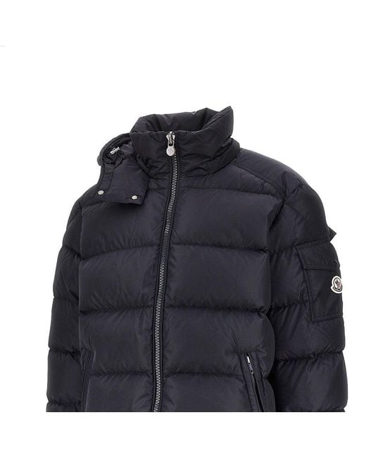 Moncler Blue Maya' Hooded Down Jacket for men