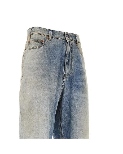 MM6 by Maison Margiela Blue Used Effect Relaxed Fit Jeans for men