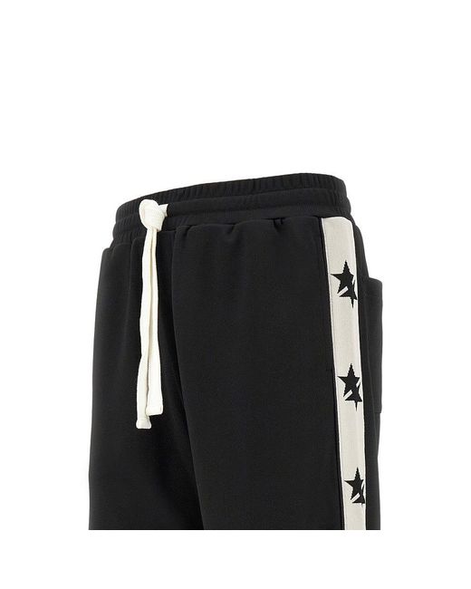 Cole Buxton Black Two Star Tape Track Pants for men