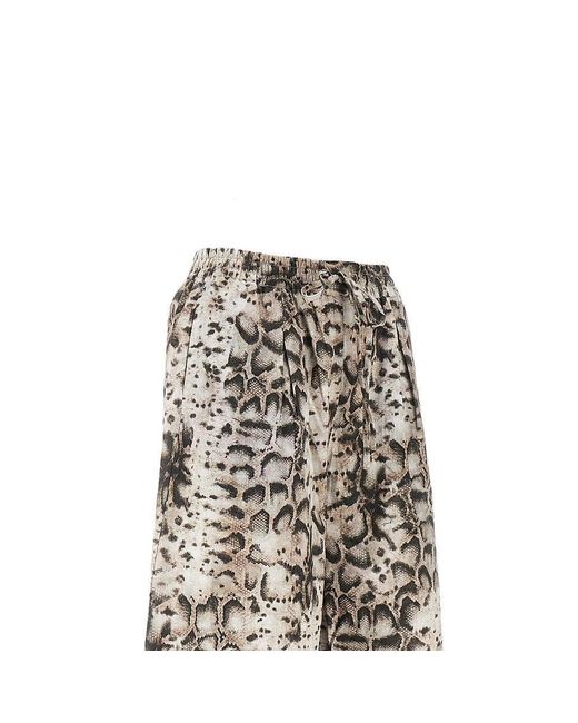 Pinko Natural Animalier Muslin Wide Pants