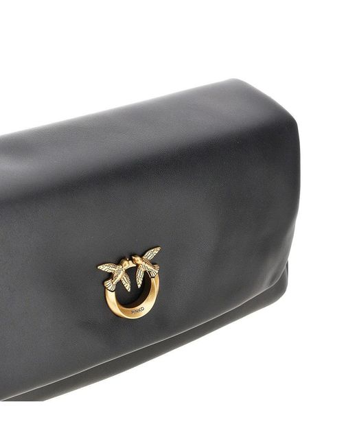 Pinko Black Love Bag Click Soft Horizontal Handle Bag