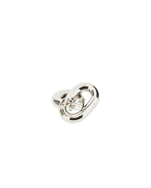 Rabanne Metallic Double Xl Link Earrings
