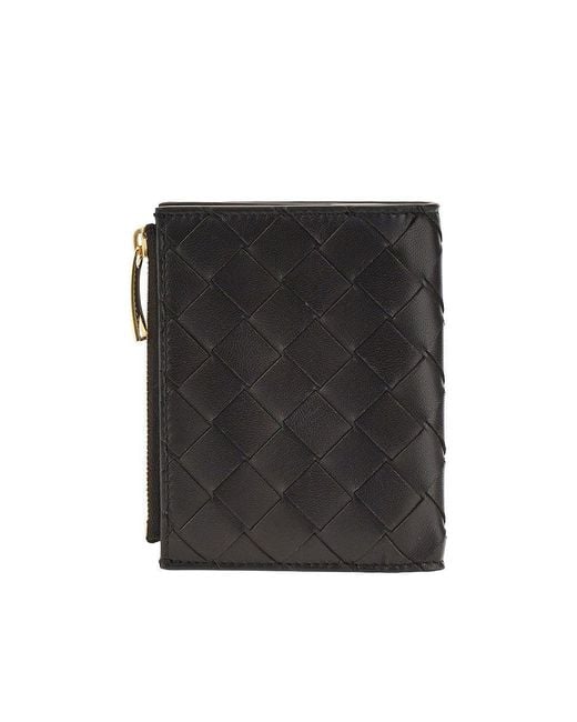 Bottega Veneta Black Intrecciato Nappa Leather Bi-Fold Wallet