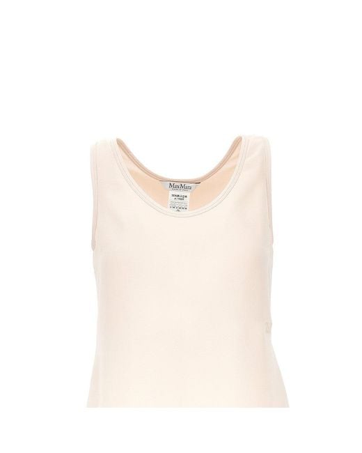 Max Mara Natural Silk Cady Top With Embroidery