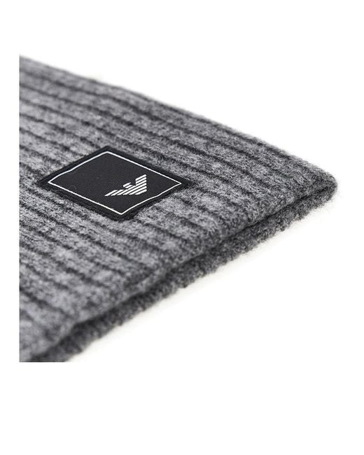 Emporio Armani Gray Wool And Cashmere Neck Warmer for men