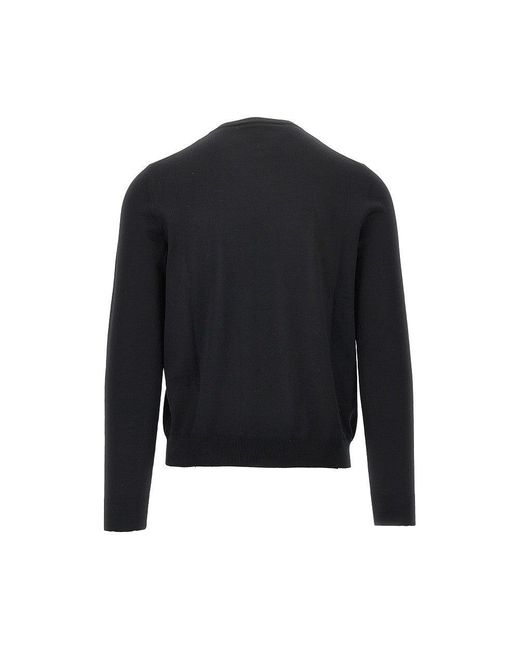 Fendi Blue V-Neck Wool Sweater for men