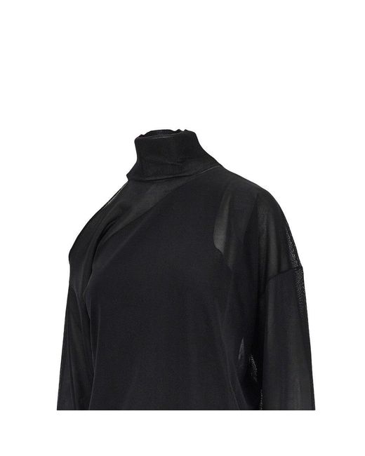 Fendi Black Silk Organdie Top