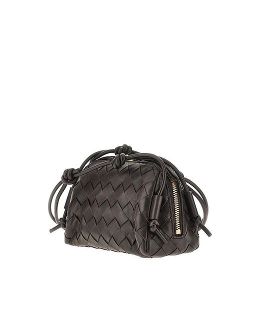 Bottega Veneta Black Intrecciato Leather 'Concert' Bag